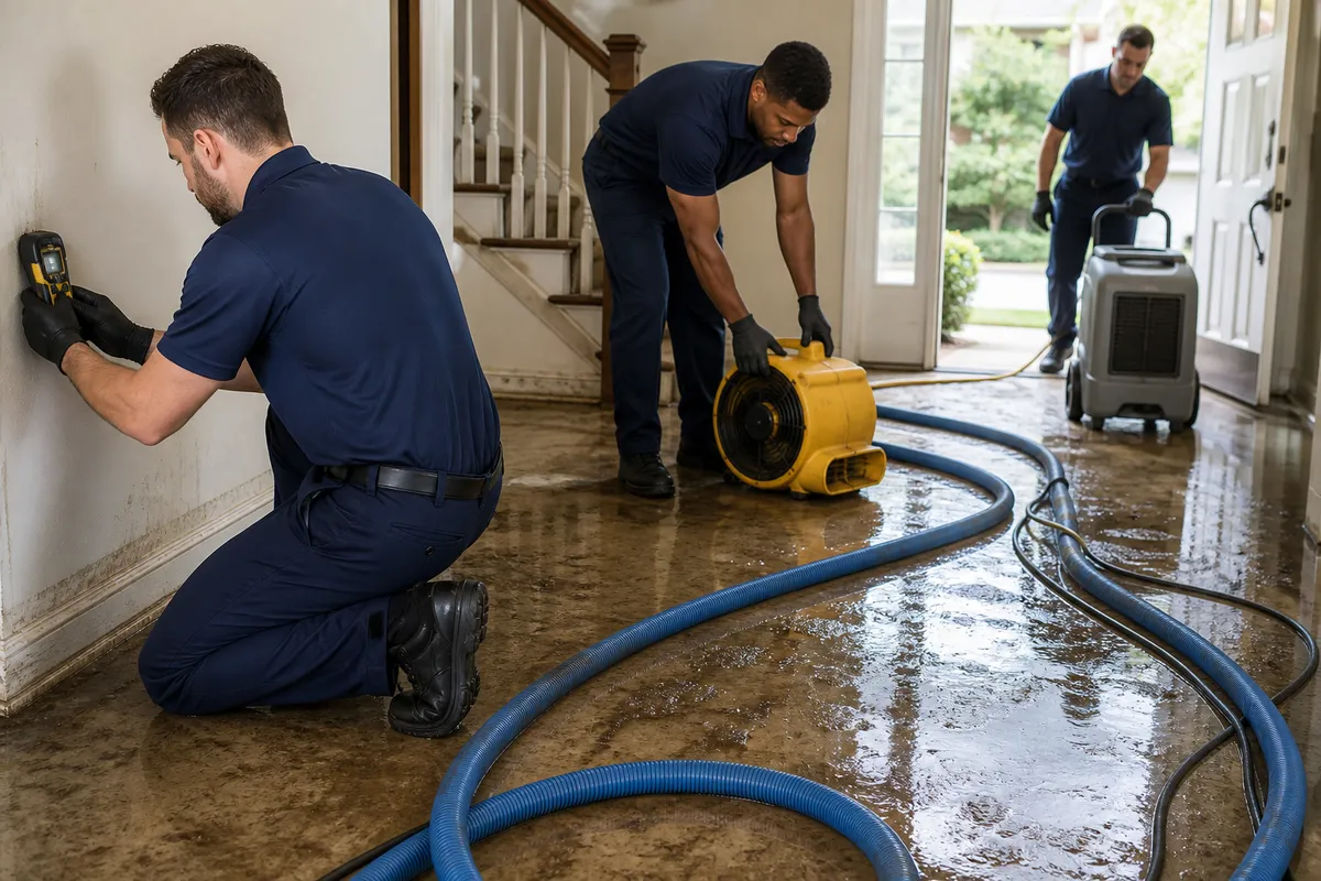 Floodline Restoration Co. crew at work in Canarsie, NY